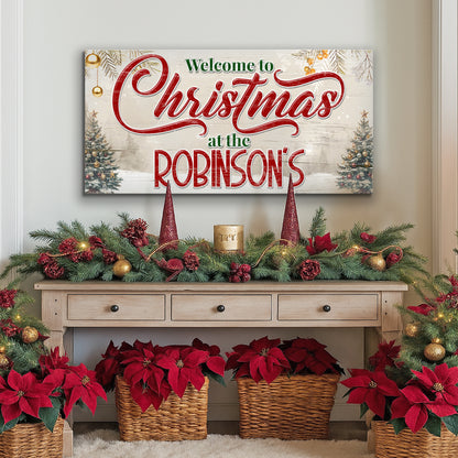 Custom Family Christmas Tree Wall Sign