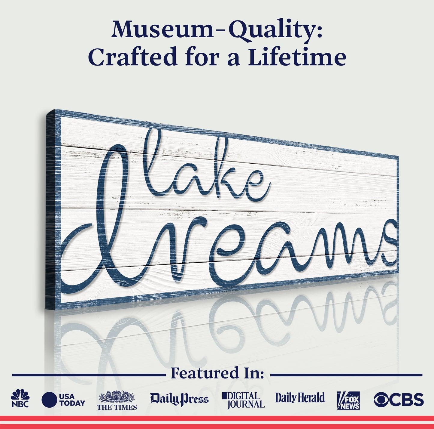 Lake Dreams Sign II Quality - Image by Tailored Canvases