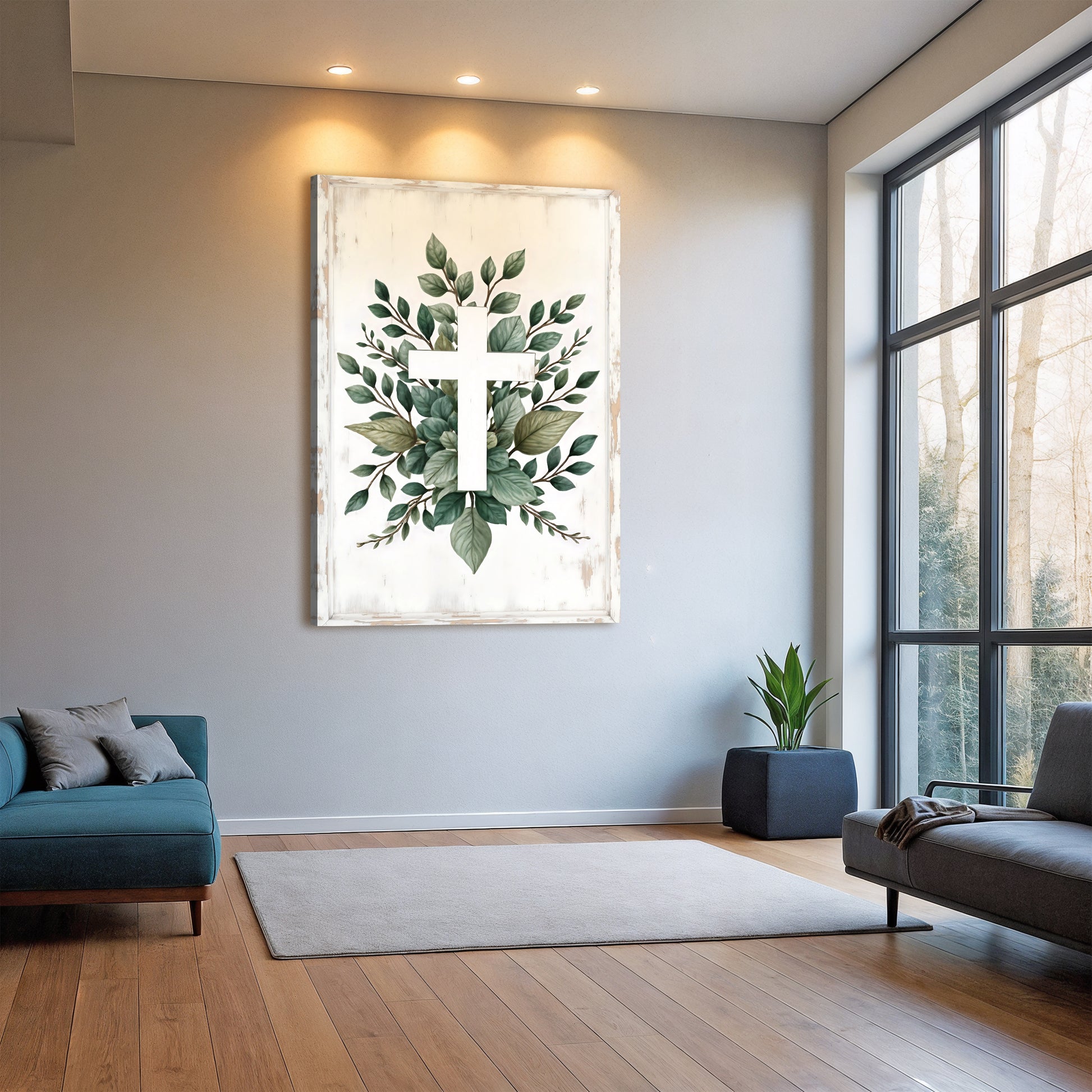 Minimalist Cross Faith Wall Art II