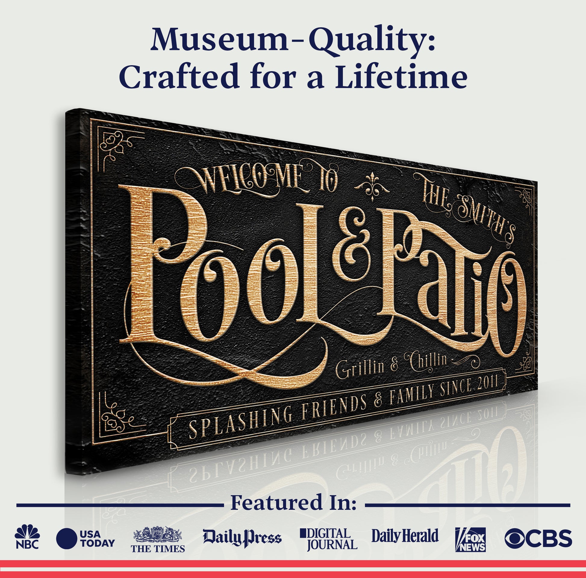 Personalized Pool & Patio Sign II Quality  - Image by Tailored Canvases