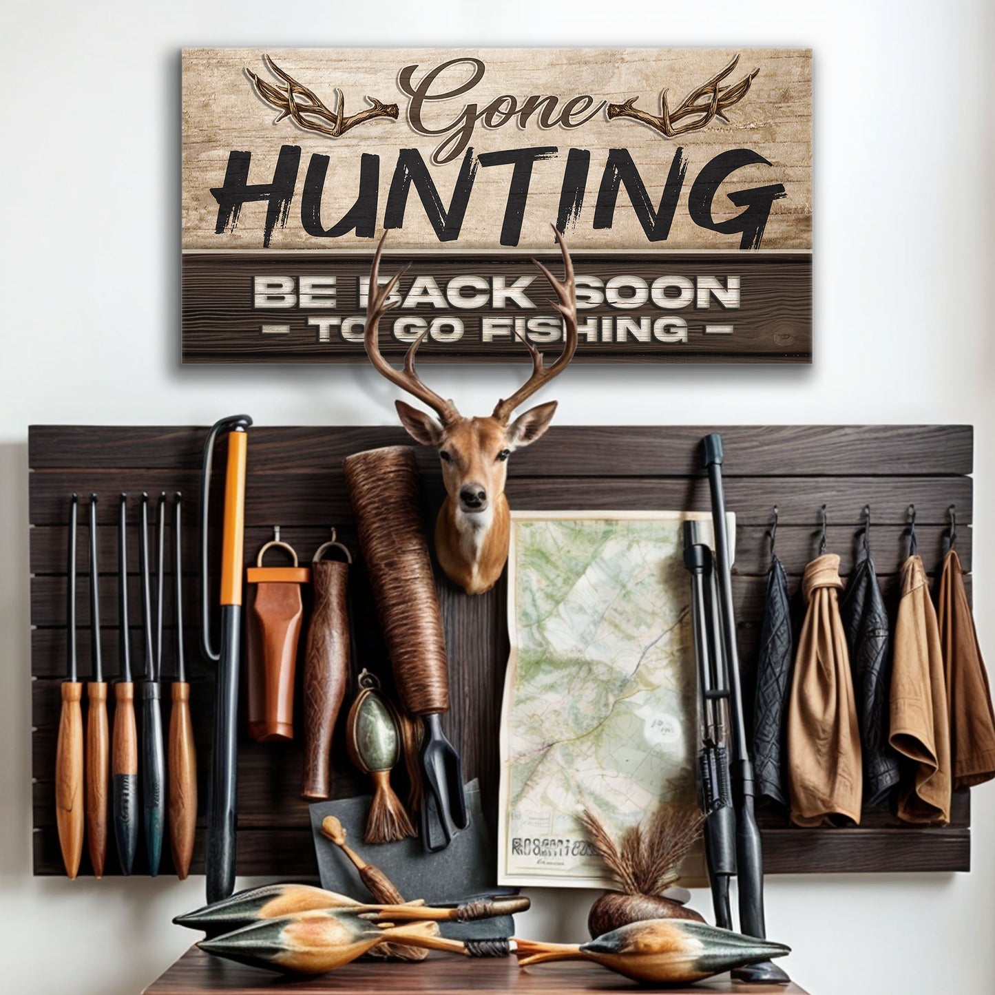 Gone Hunting Sign II