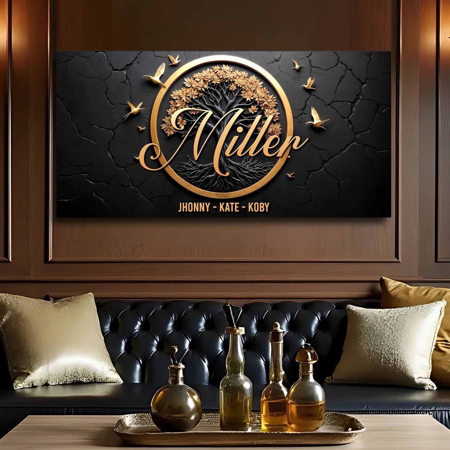 3D Celtic Tree Of Life Family Name Sign