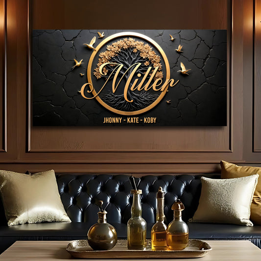 3D Celtic Tree Of Life Family Name Sign