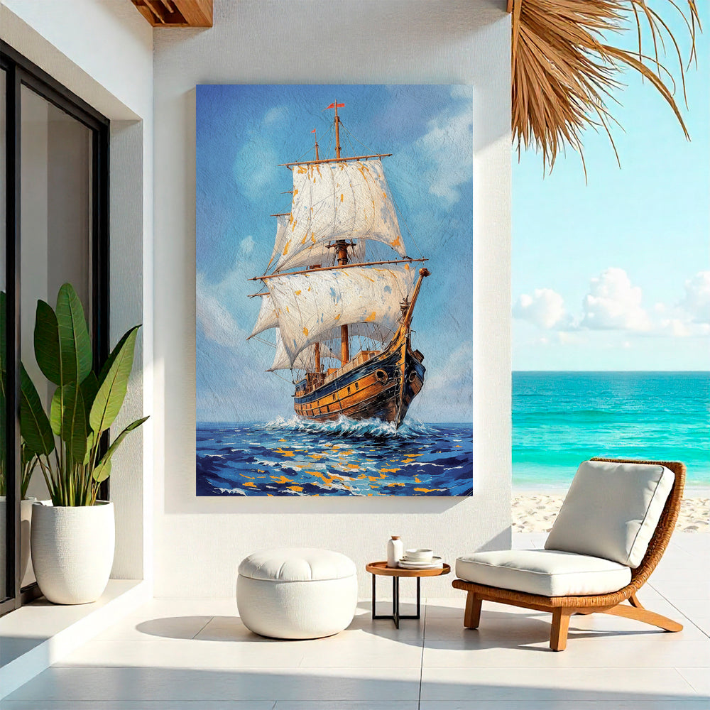 Sailing The Open Sea Wall Art