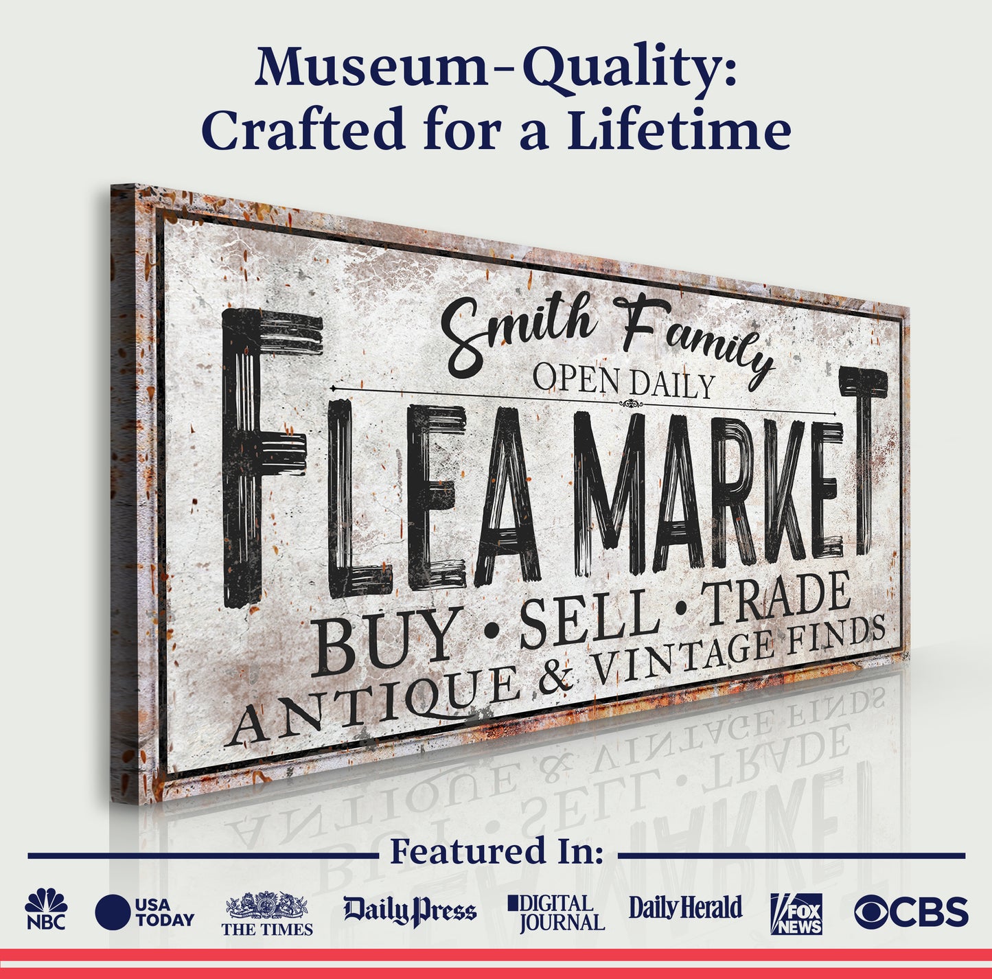 Family Flea Market Sign