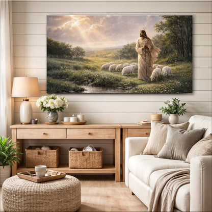 Jesus With His Flock Faith Wall Art
