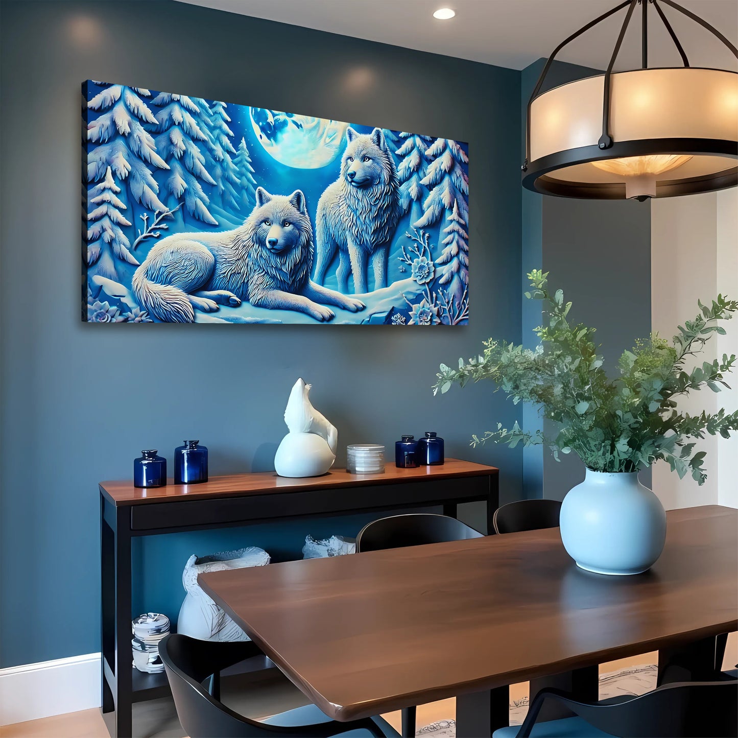 3D Wolves Wall Art V