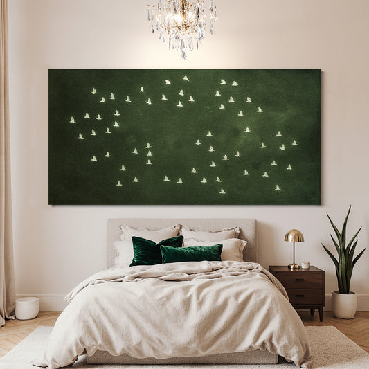 Birds Migration Abstract Wall Art II