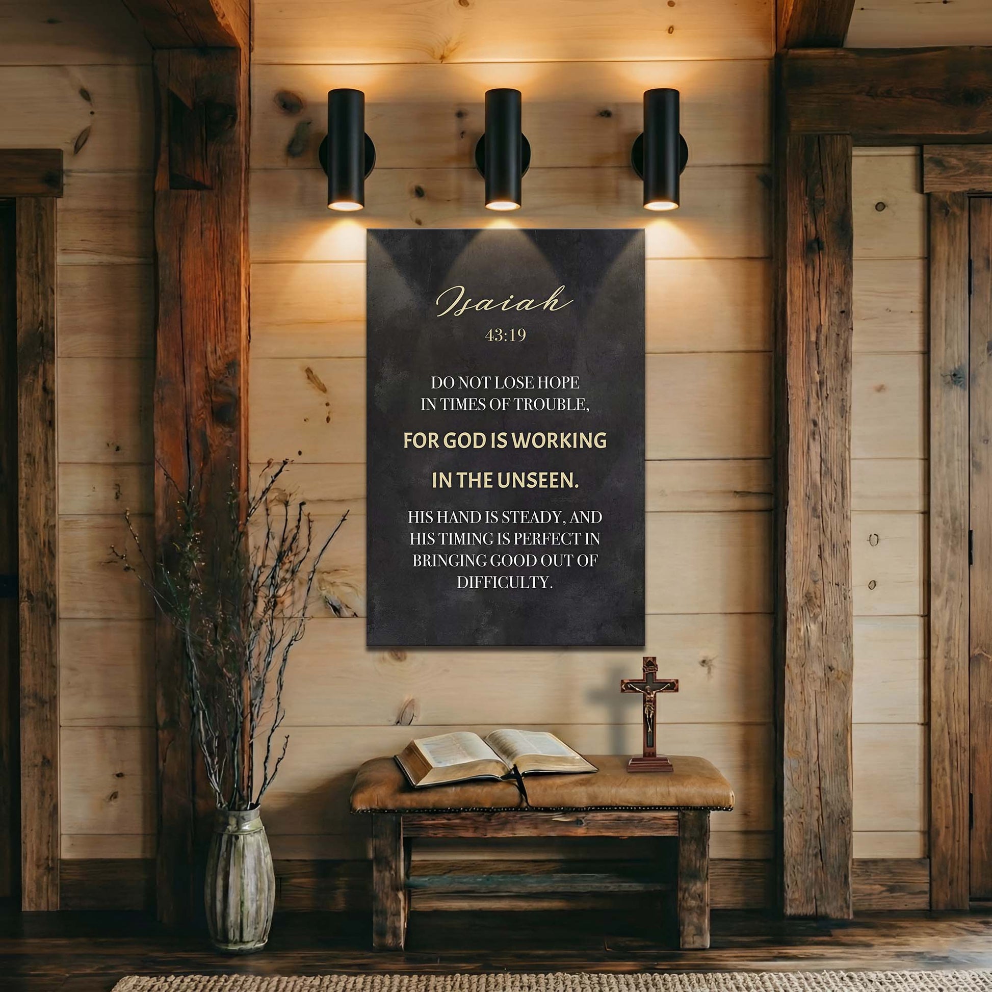 God Is Working - Isaiah 43:19 Faith Sign