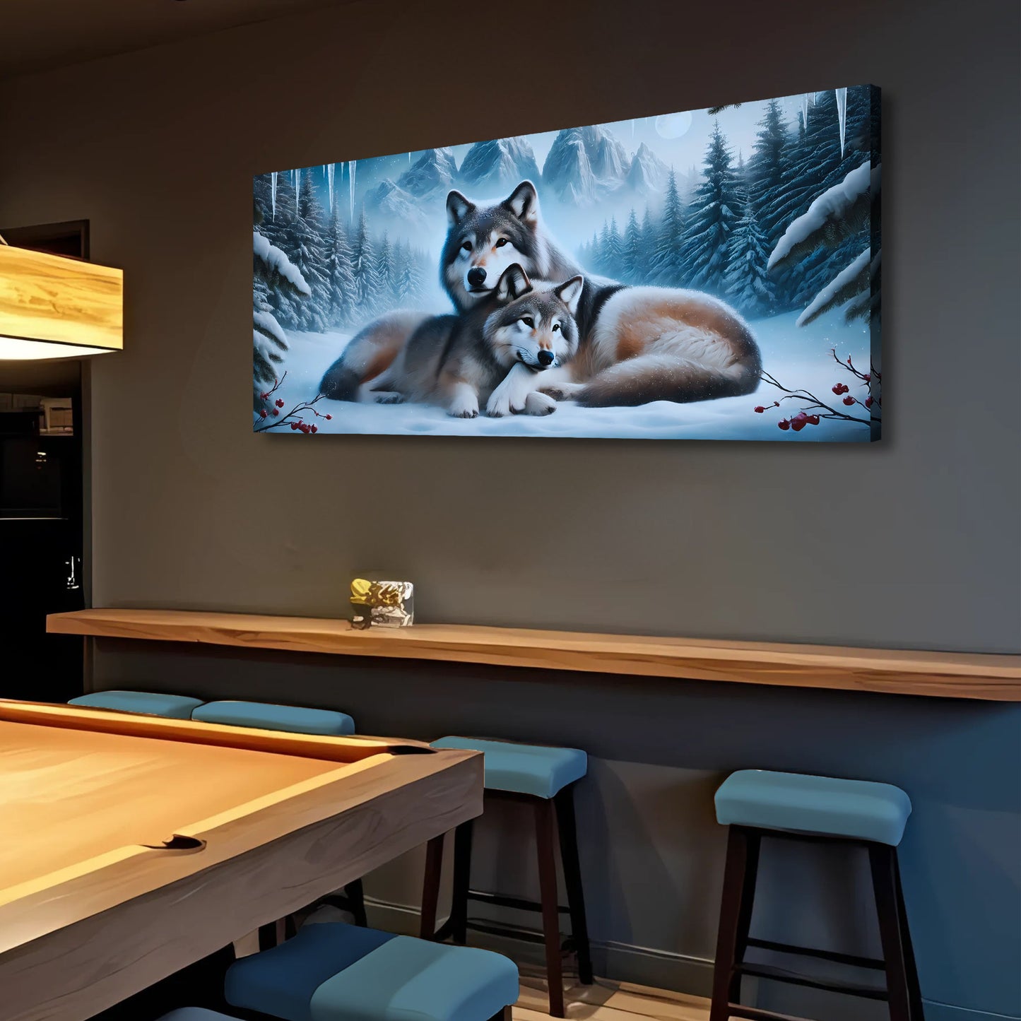 3D Wolves Wall Art III