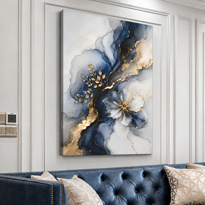 Midnight Elegance Bloom Wall Art