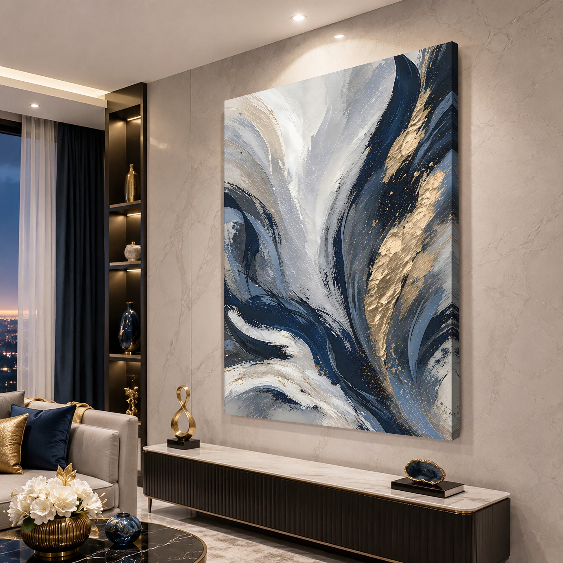 Gilded Indigo Motion