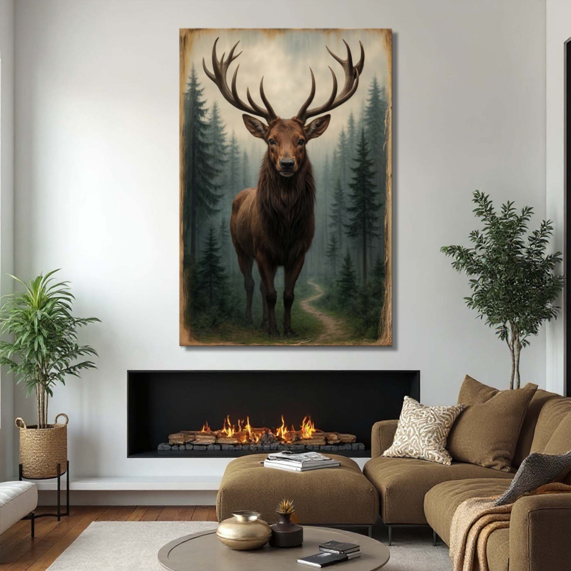 Majestic Morning Light Stag Wall Art