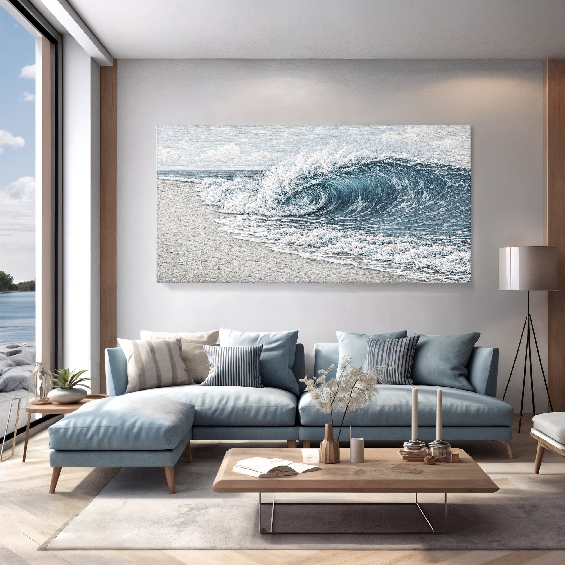 Abstract Beach Shore Wall Art III