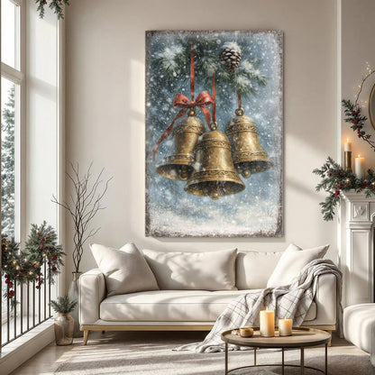 Vintage Christmas Bells Wall Art III