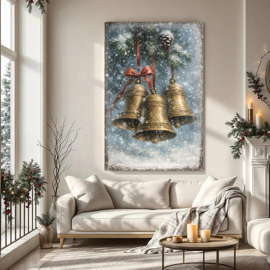Vintage Christmas Bells Wall Art III
