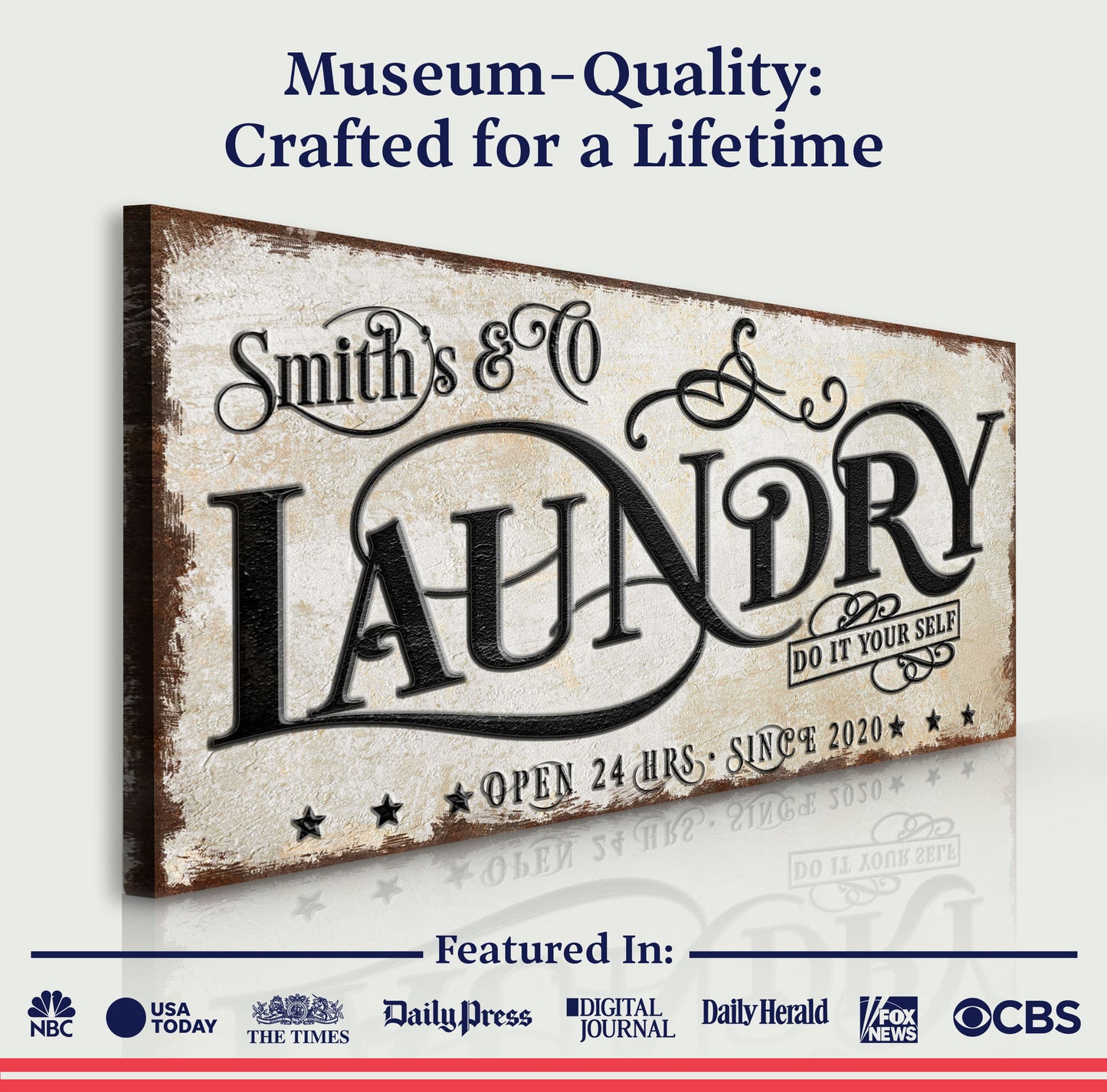 The Laundry Room Sign VI Quality  - Image by Tailored Canvases