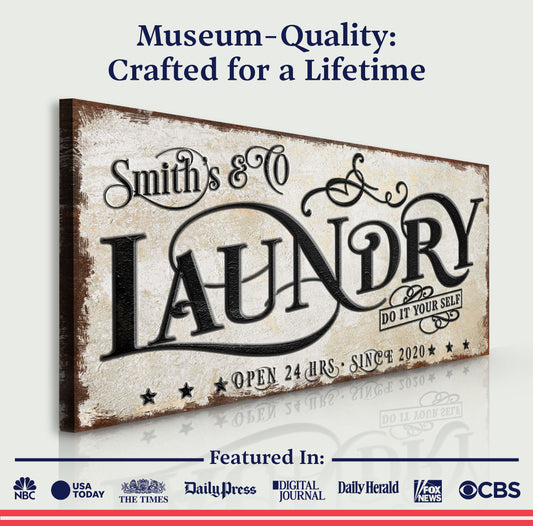 The Laundry Room Sign VI Quality  - Image by Tailored Canvases
