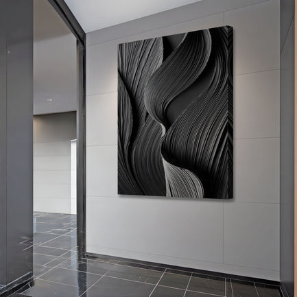 Minimalist Black Monochromatic Wall Art