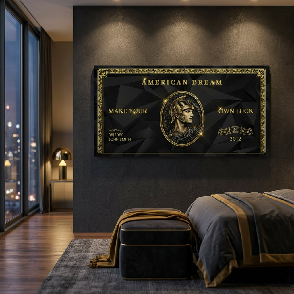 Personalized American Dream “Make Your Own Luck” Wall Sign