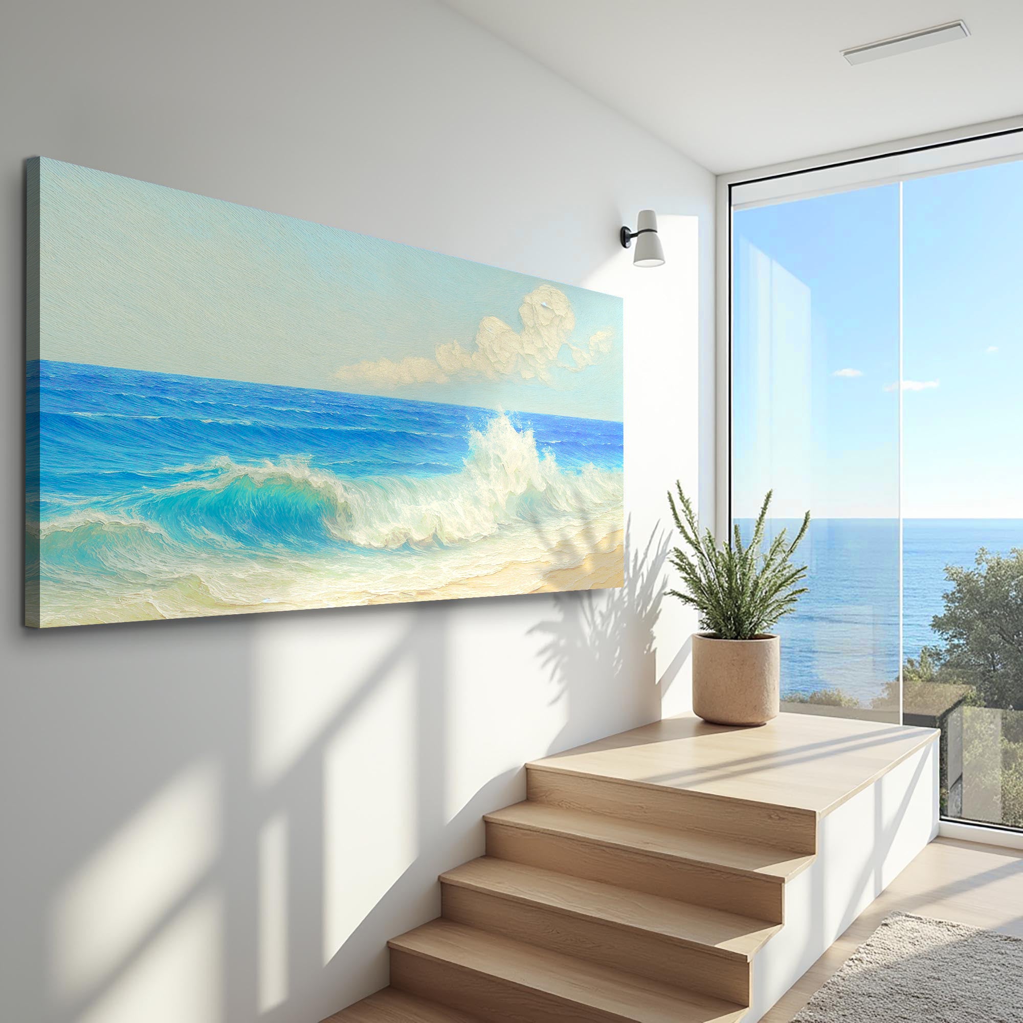 Serene Ocean Wave Coastal Wall Art XIII | Tailored Canvases