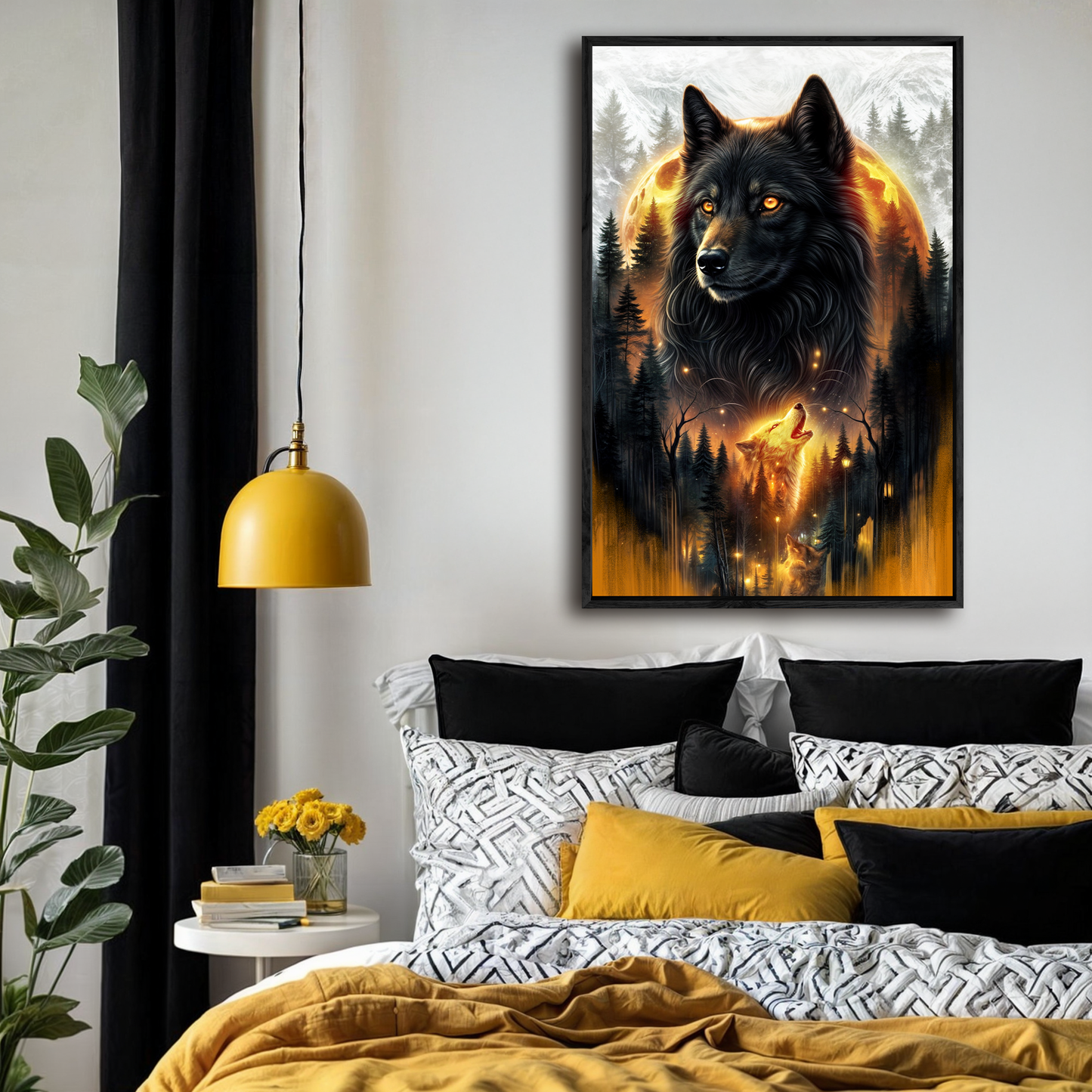 Eclipse of the Alpha Wolf Wall Art