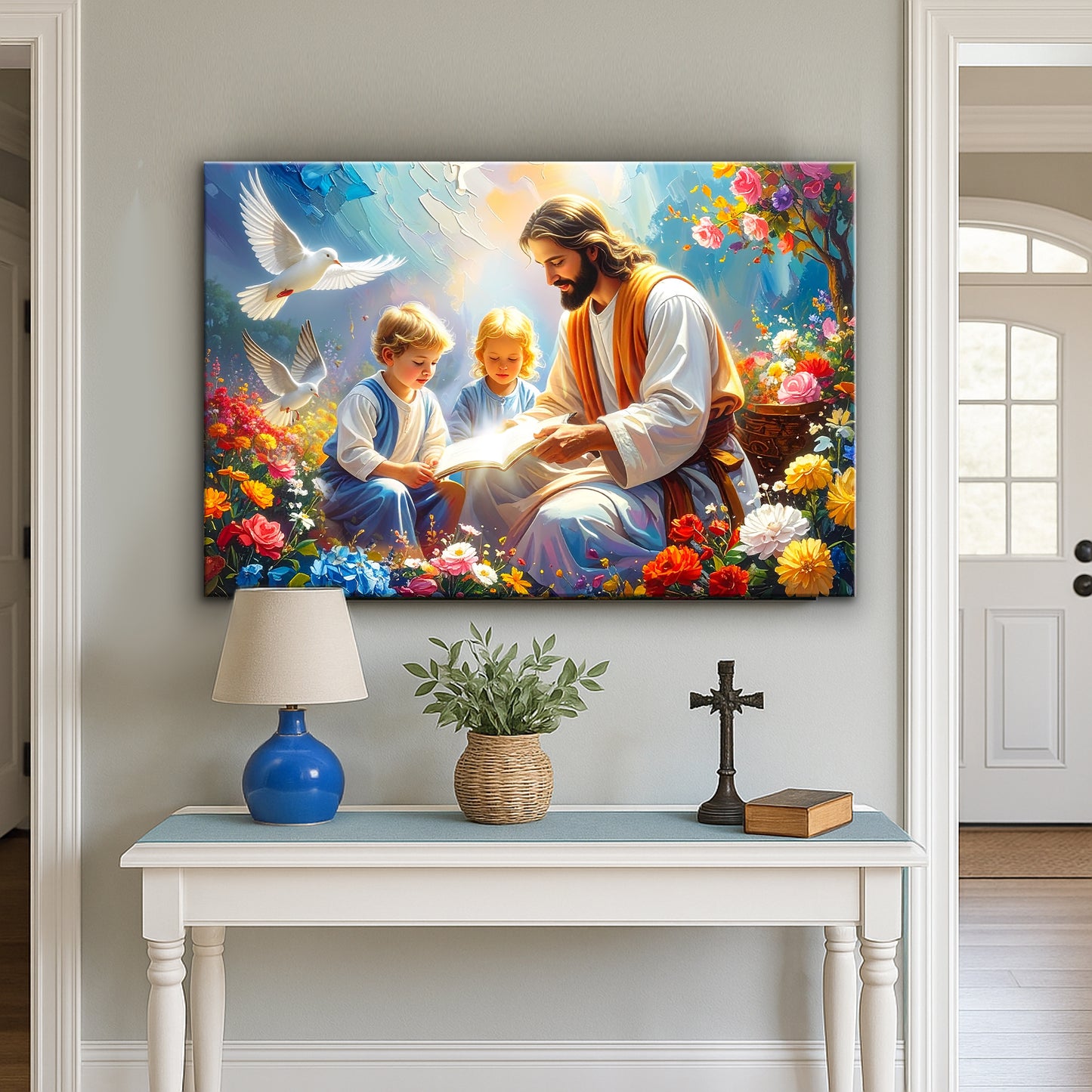 Jesus With Children Faith Wall Art IV