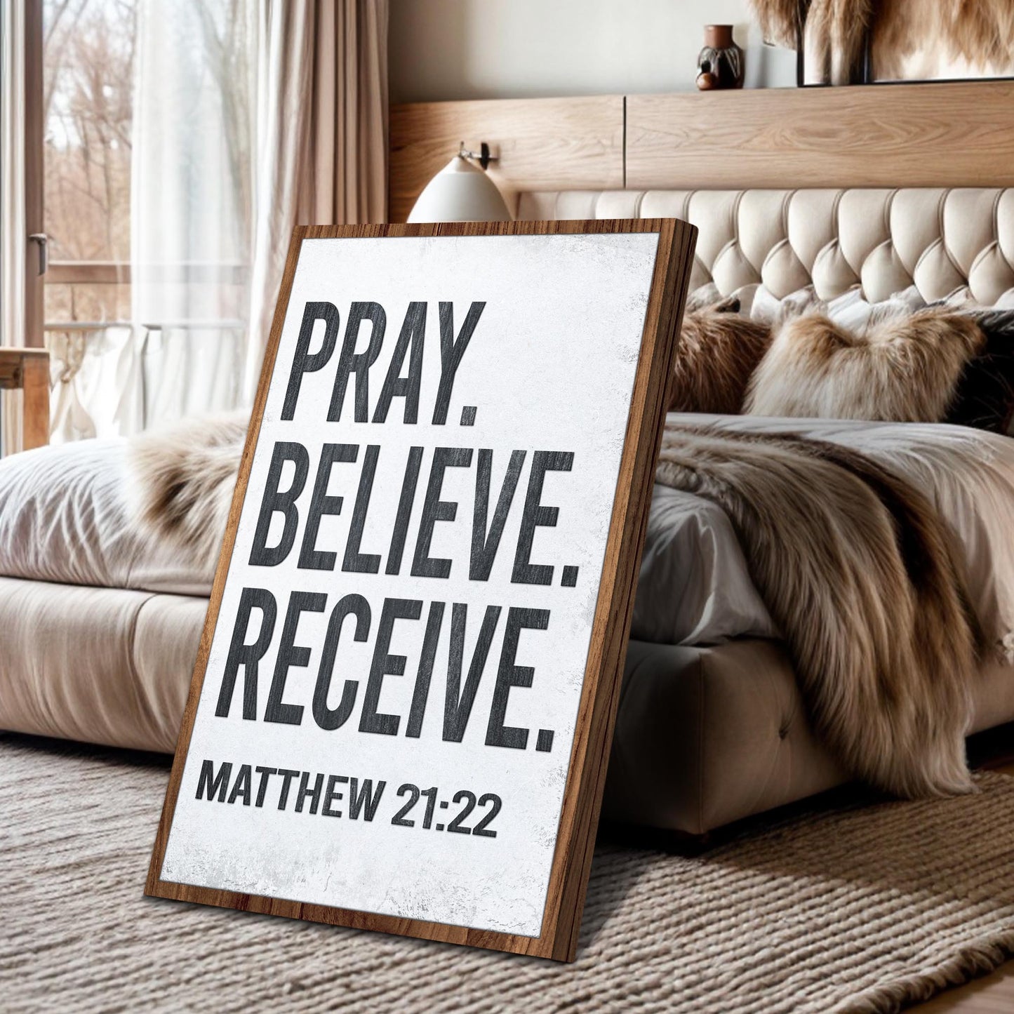 Matthew 21:22 - Pray Believe Receive Faith Sign II