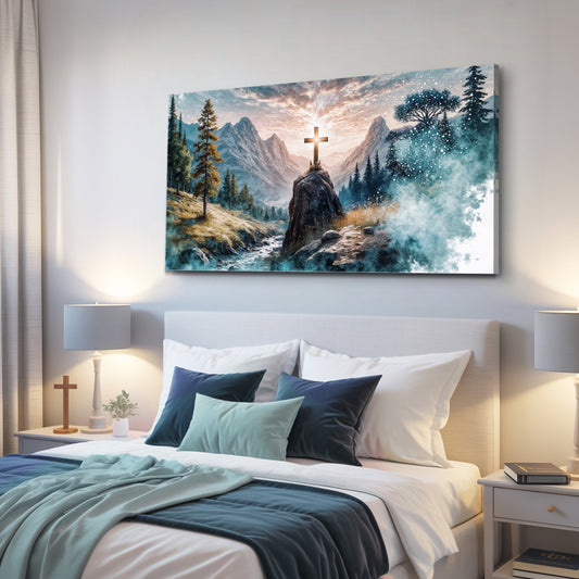 Cross On A Hill Faith Wall Art