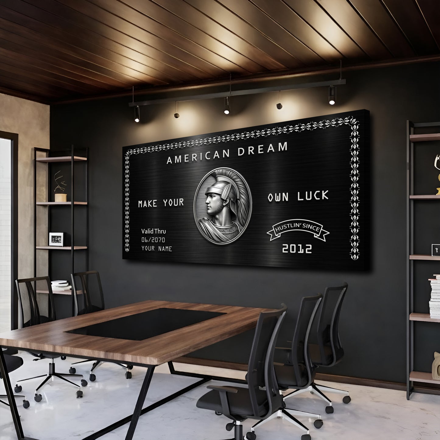 Personalized American Dream “Make Your Own Luck” Wall Sign III