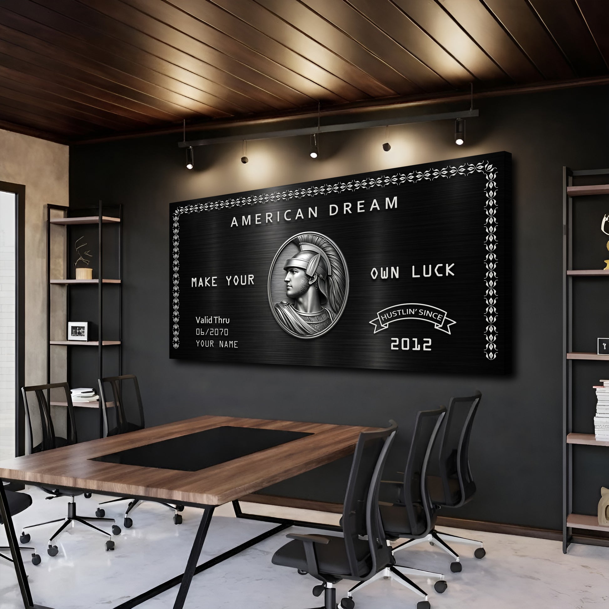 Personalized American Dream “Make Your Own Luck” Wall Sign III