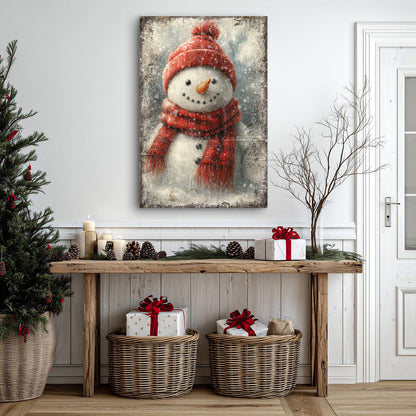Vintage Snowman Christmas Wall Art V