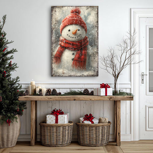Vintage Snowman Christmas Wall Art V