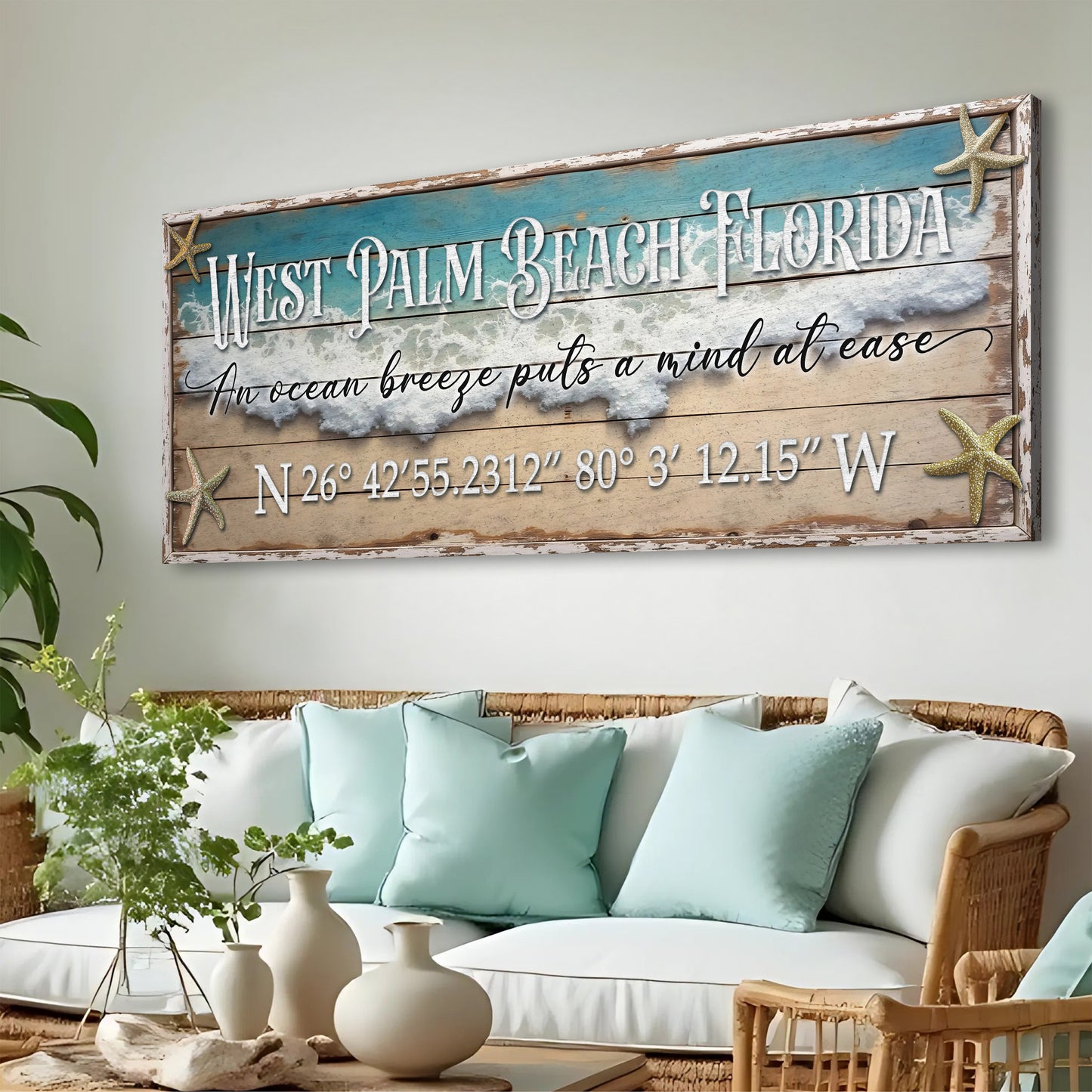 Personalized Beach House Coastal Sign II