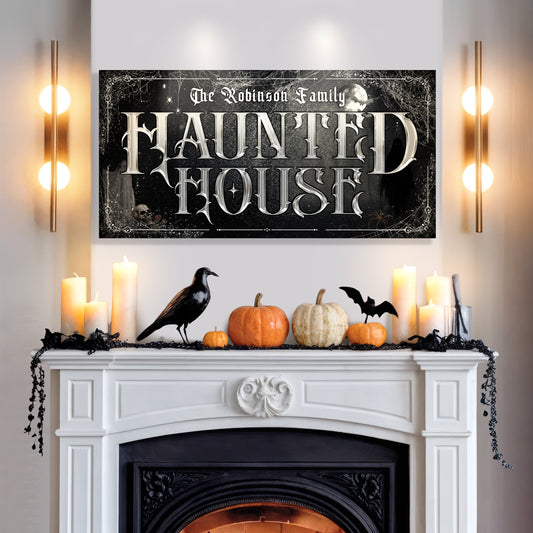 Personalized Haunted House Halloween Sign III