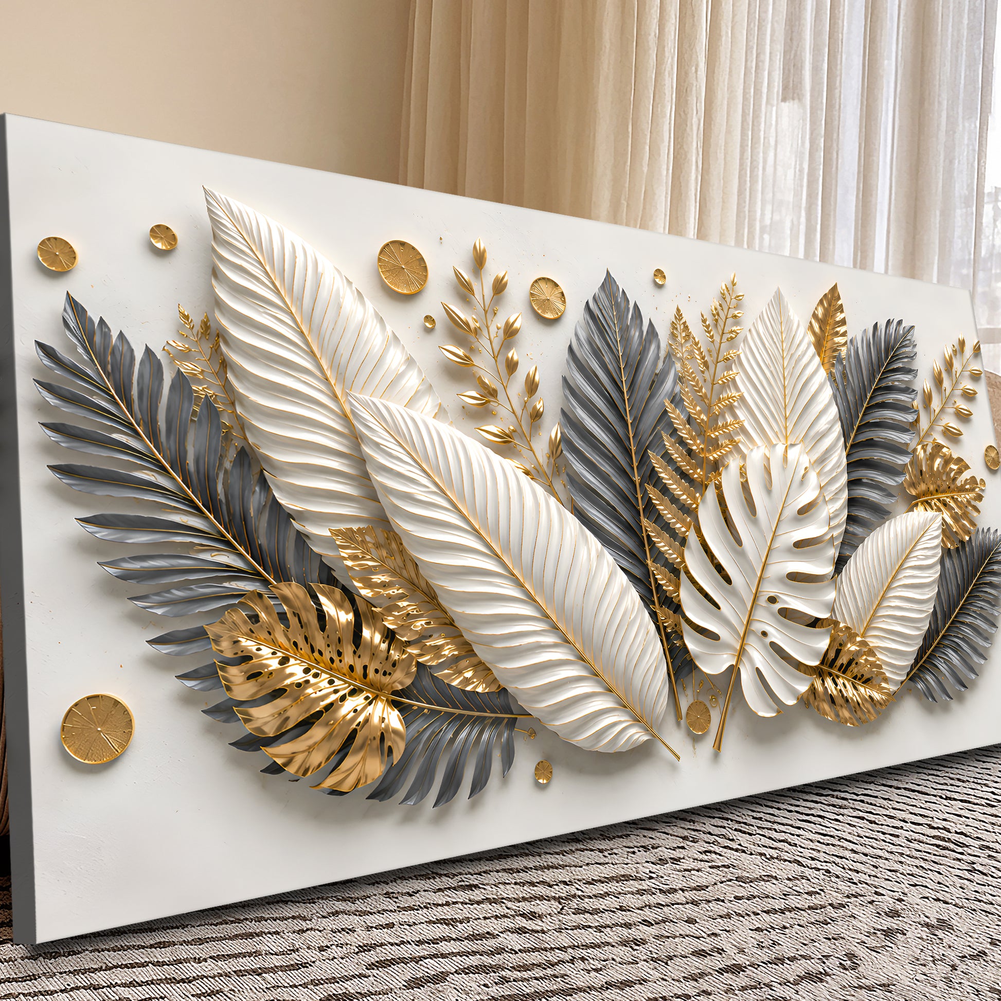 Golden Tropical Leaves