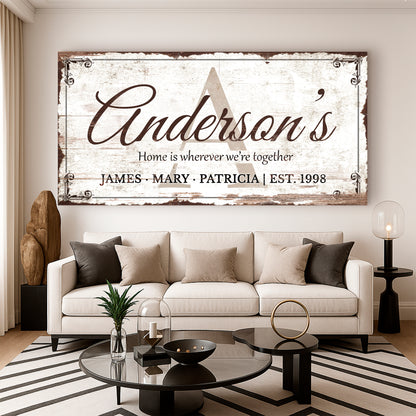 Family Sign Personalized Canvas III