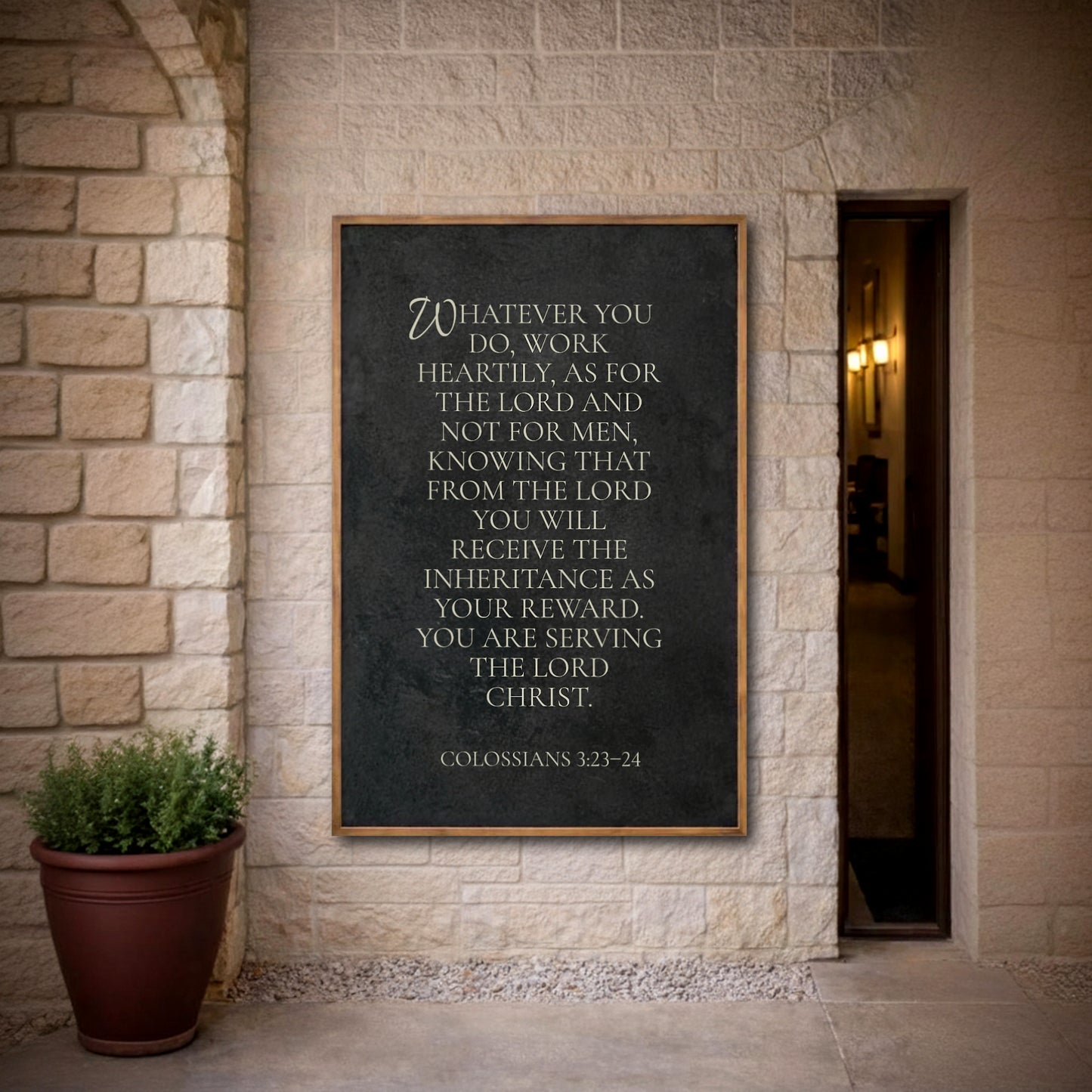 Service To God - Colossians 3:23-24 Faith Sign