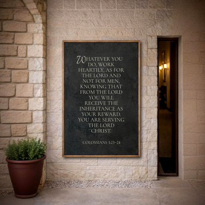 Service To God - Colossians 3:23-24 Faith Sign