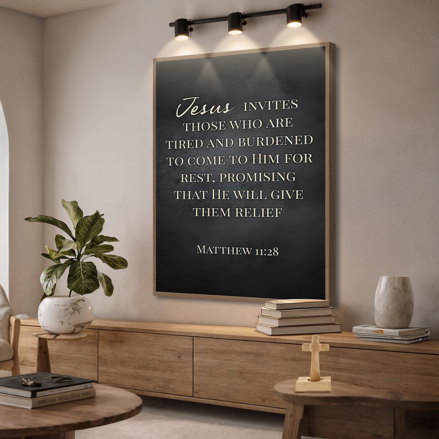 Jesus Invites - Matthew 11:28 Faith Sign