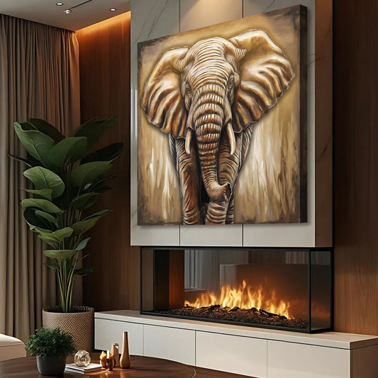 3D Elephant Wall Art