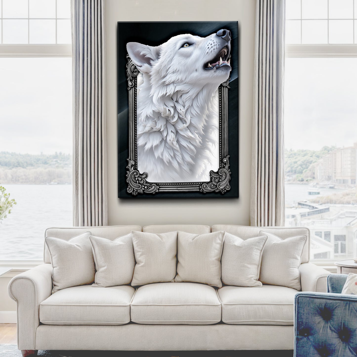 3D Wolf Wall Art III