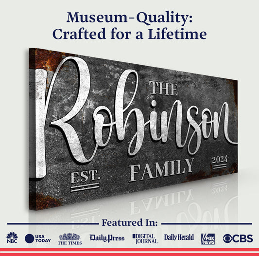 Personalized Family Sign Quality - Image by Tailored Canvases
