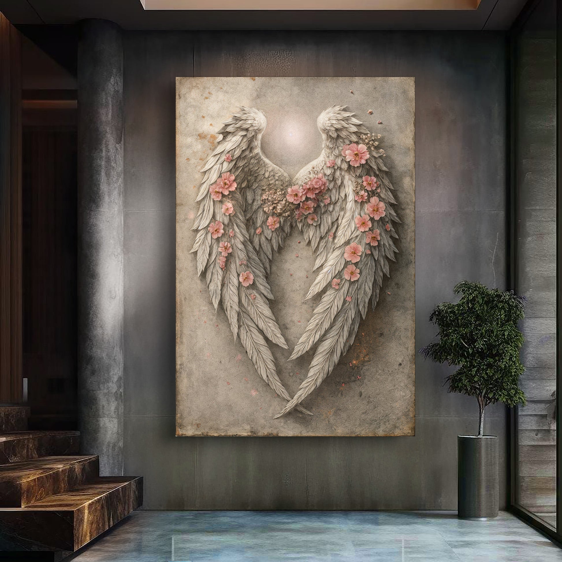 Abstract Blooming Wings Wall Art
