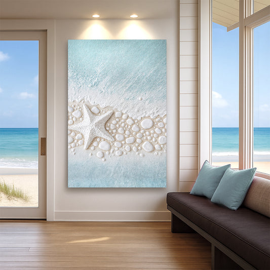 Starfish And Pebbles Wall Art