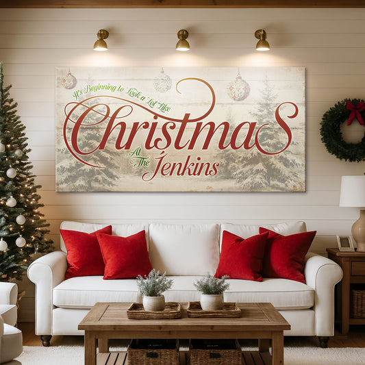 Personalized Farmhouse Christmas Wall Sign