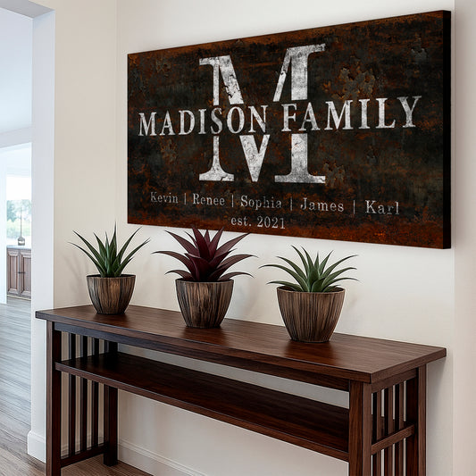 Family Sign Personalized Canvas