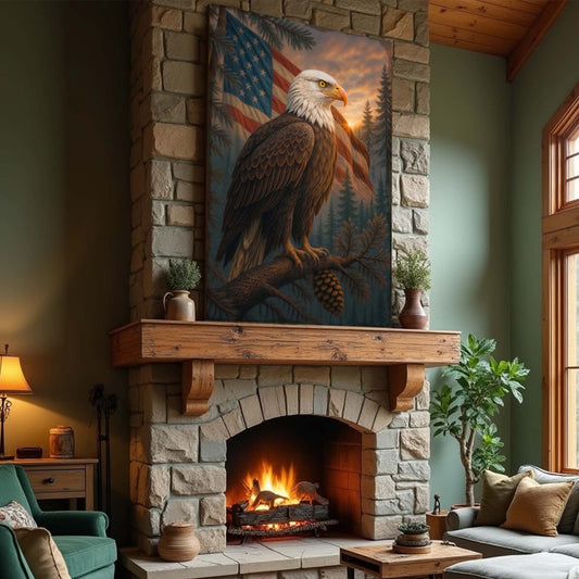 Sentinel of the Pines Eagle Wall Art