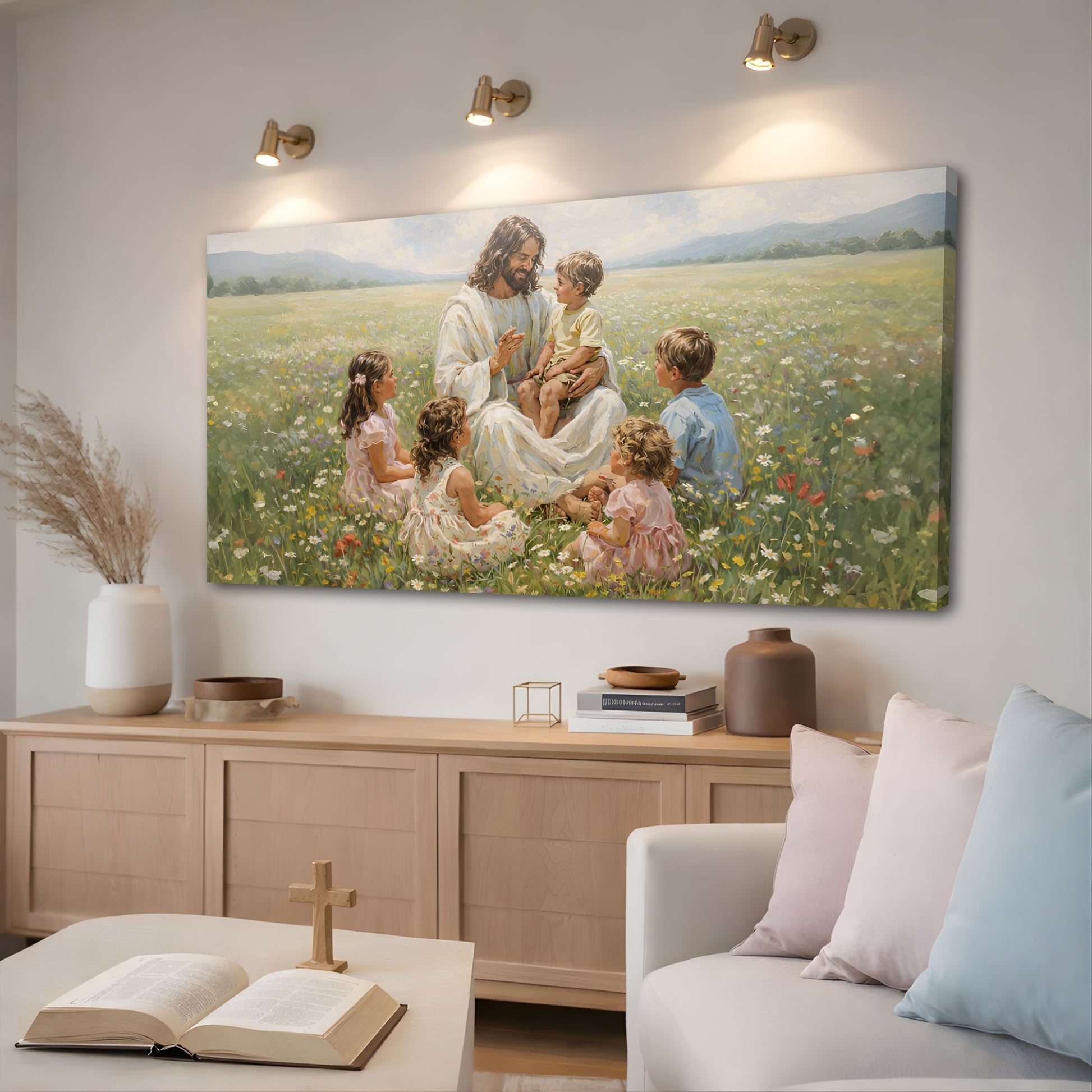Jesus And The Children Faith Wall Art