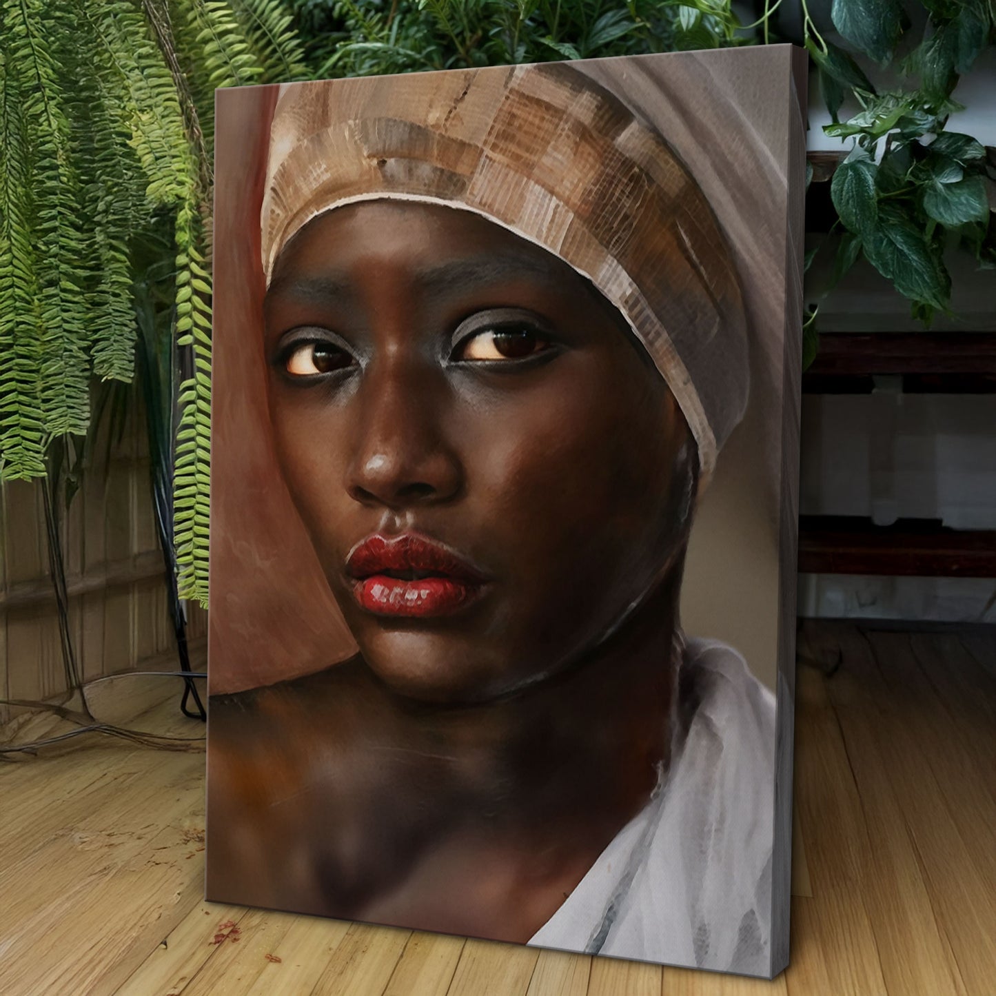 African Woman Painting Wall Art